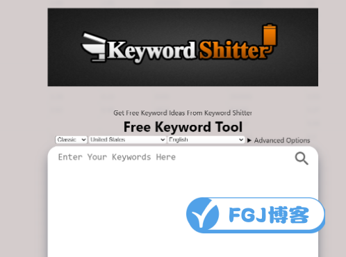 免费关键词挖掘工具：Keyword Shitter